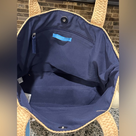 ✨NWT✨ Draper James "Everyday" Straw Shoulder Bag Resort Coastal - Picture 7 of 10